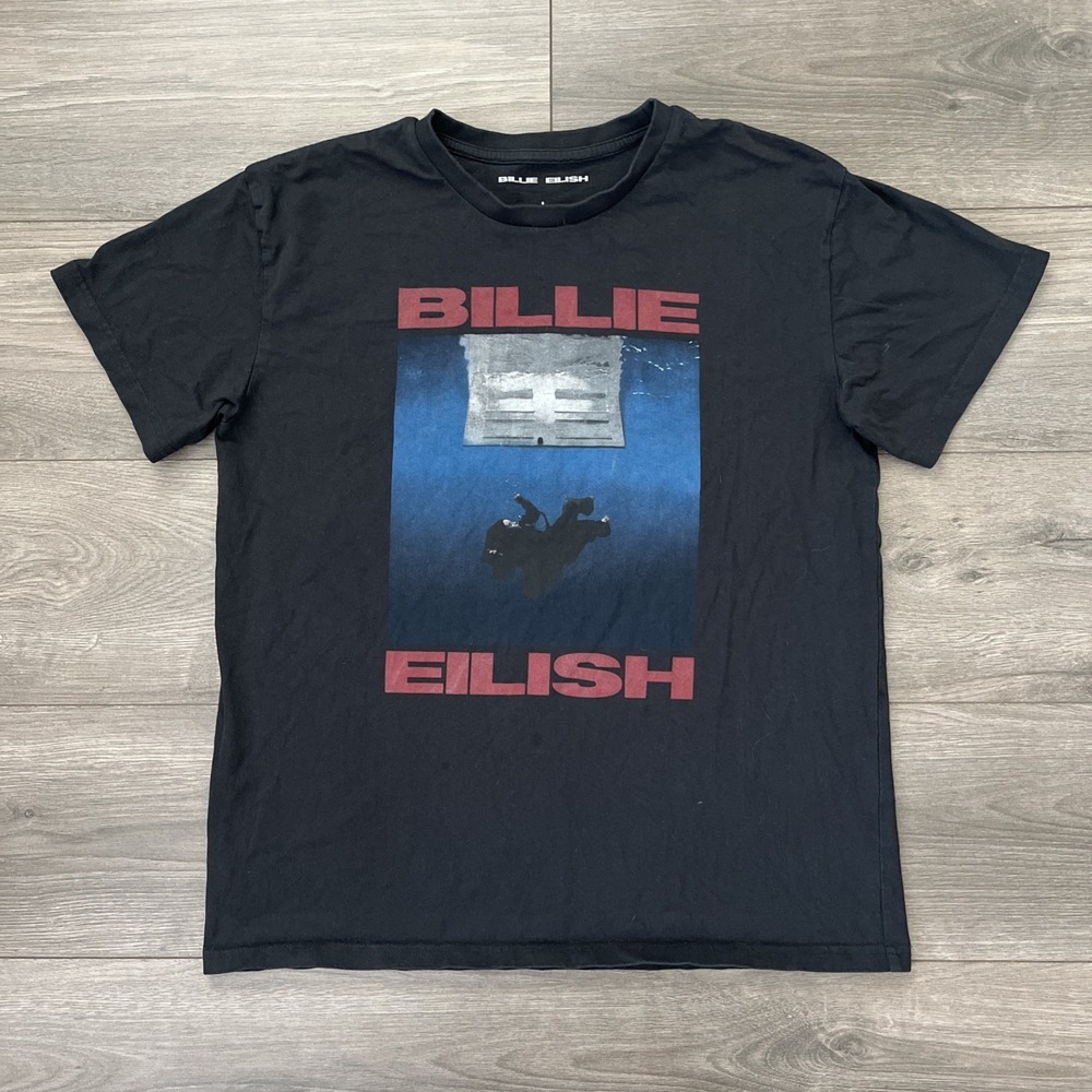 Billie Eilish Mens L T Shirt Black Short Sleeve